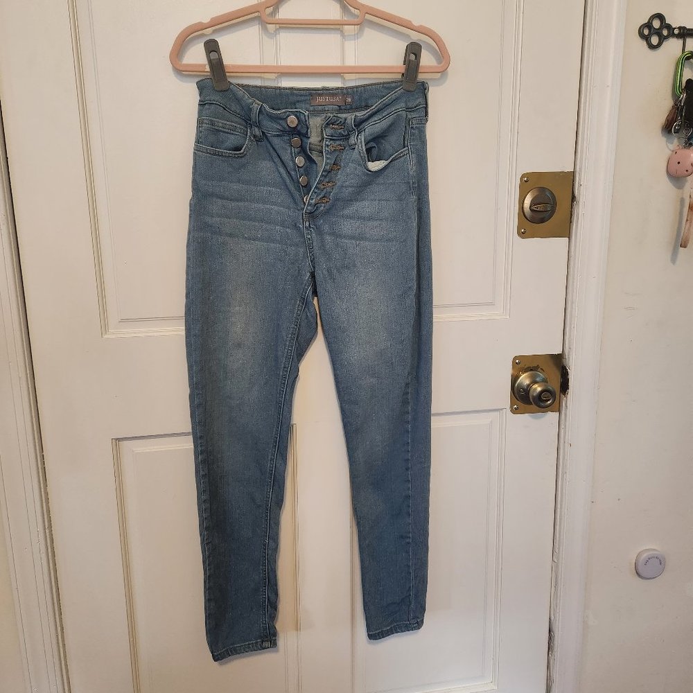 Just USA Button Fly Skinny Jeans